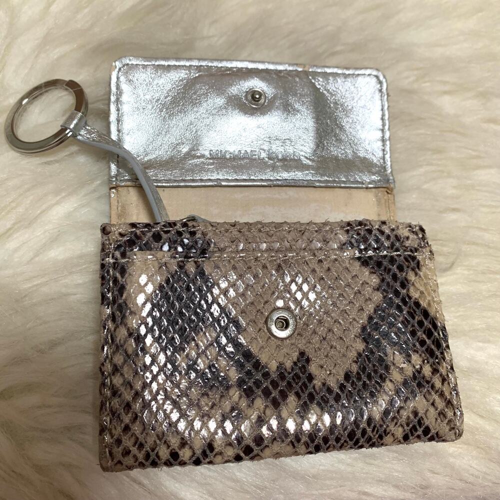 Michael Kors Gray Python Leather Small Vintage Je… - image 7